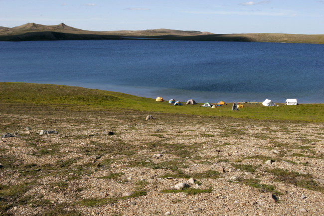 Camp at One Island Lake.